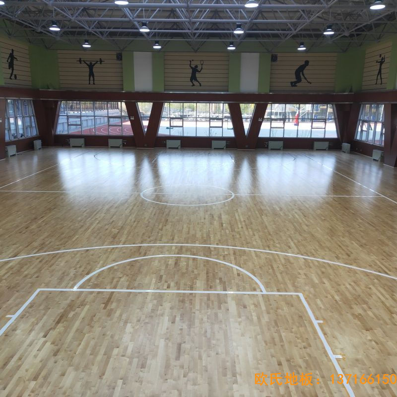 山西晉中榆次王湖小學(xué)運動地板施工案例