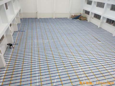 上海寶山區(qū)技術學院體育木地板安裝案例